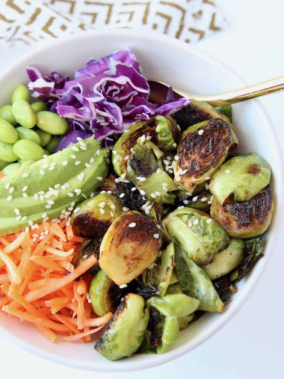 Crispy Asian Brussels Sprouts Bowl - Bowls Are The New Plates