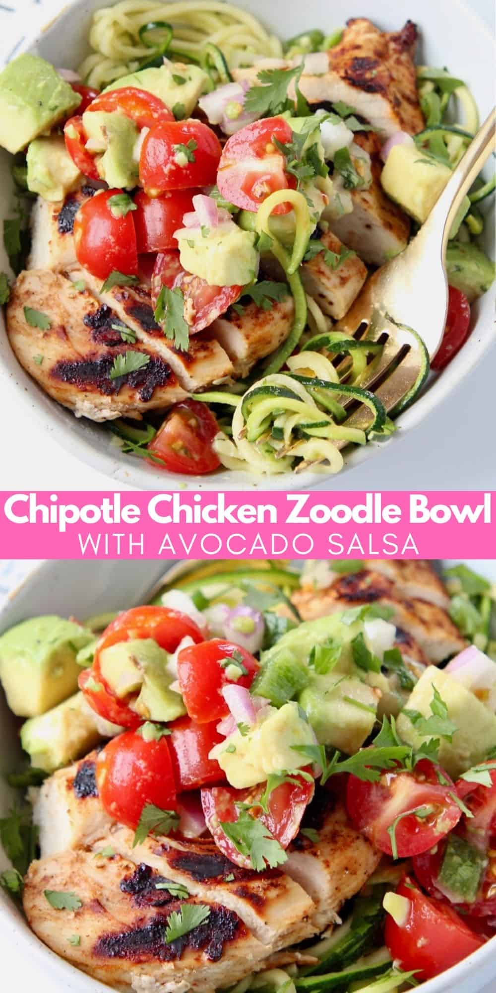 Chipotle Chicken Bowl with Avocado Salsa - Bowls Are The New Plates