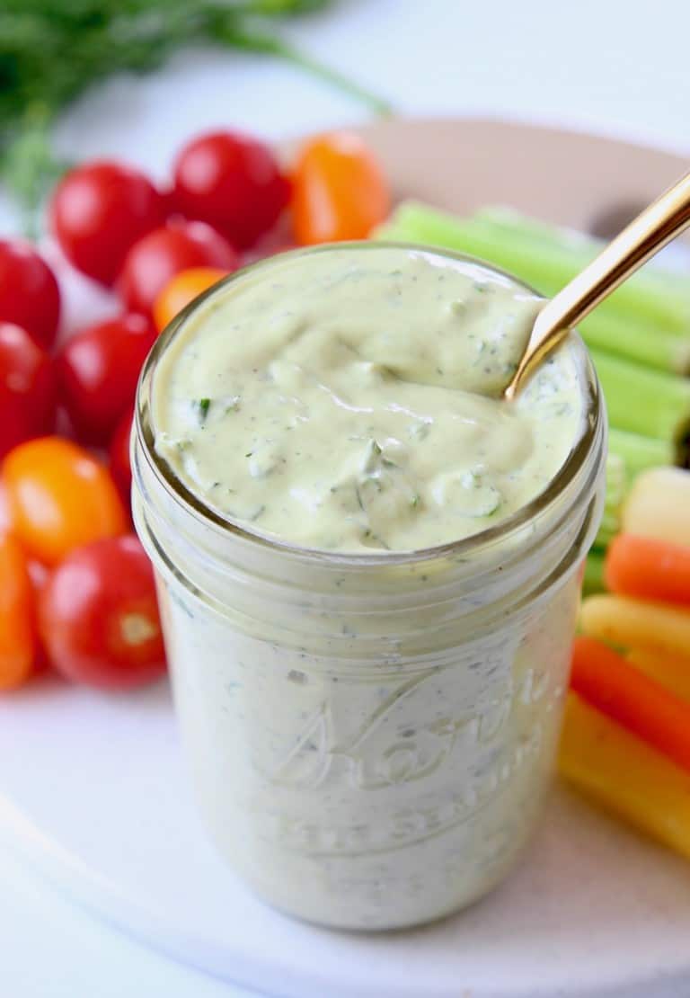 Vegan Avocado Ranch Dressing & Dip Recipe - Bowls Are The New Plates