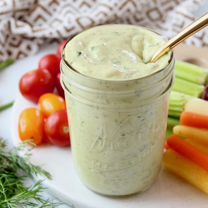 Vegan Avocado Ranch Dressing & Dip Recipe - Bowls Are The New Plates