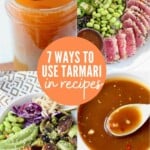 collage of images showing recipes with tamari