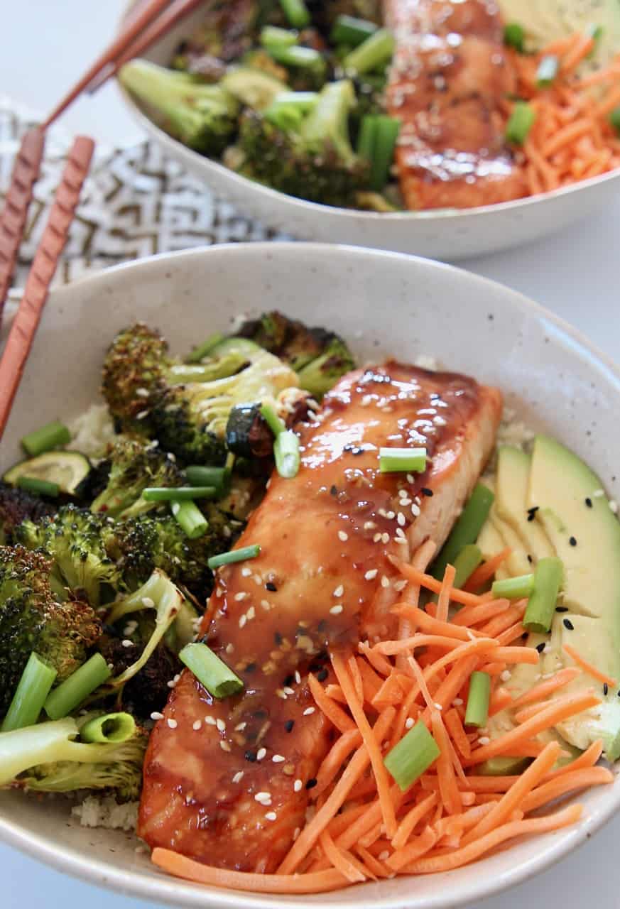 Whole30 Baked Teriyaki Salmon Bowl - Bowls Are The New Plates