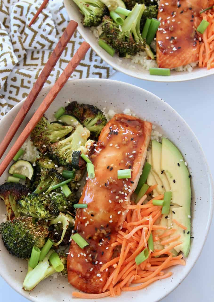 Whole30 Baked Teriyaki Salmon Bowl - Bowls Are The New Plates