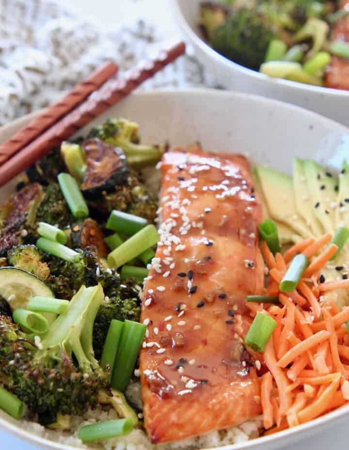 Whole30 Baked Teriyaki Salmon Bowl - Bowls Are The New Plates