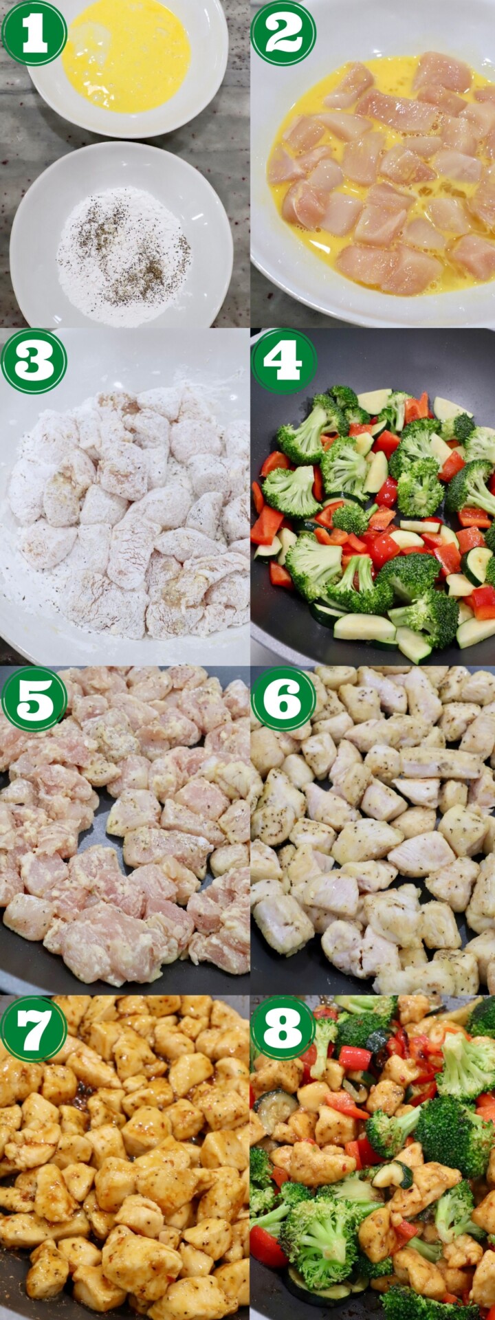 collage of images showing how to make teriyaki chicken