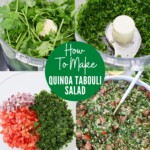 collage of images showing how to make tabouli
