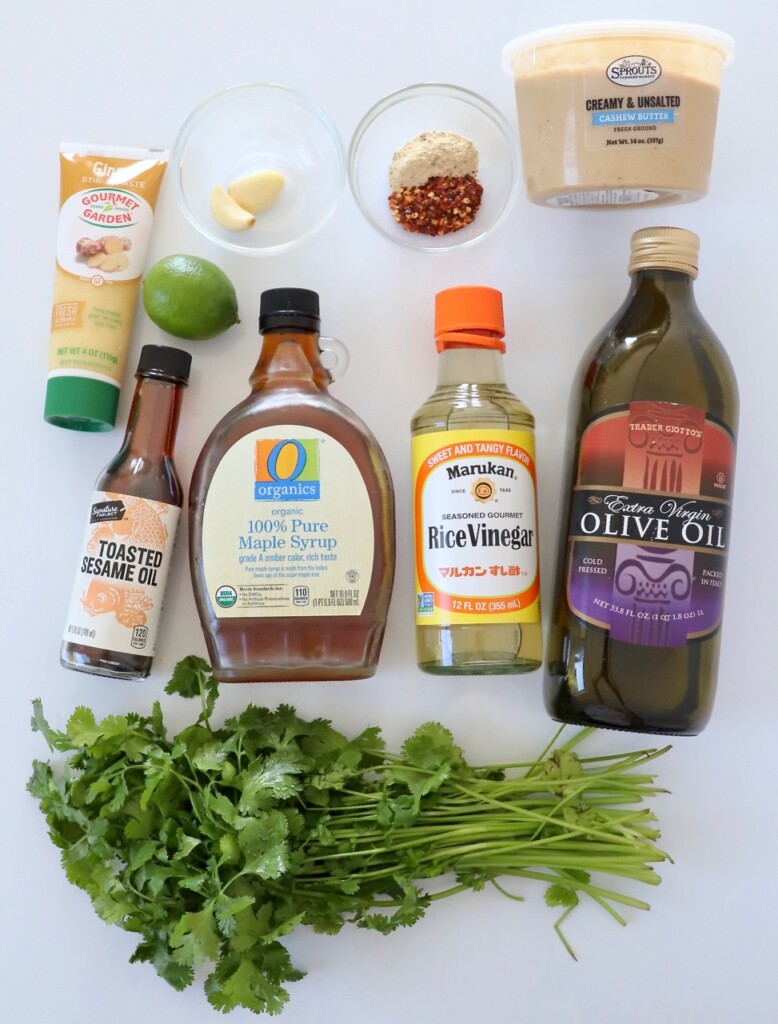 ingredients for spicy cashew dressing