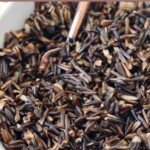 cooked wild rice in bowl