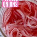 pickled red onions in mason jar